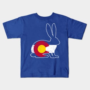 Colorado Flag Rabbit Bunny Kids T-Shirt